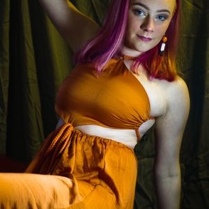 Two Piece Flowy Orange L’atiste Set